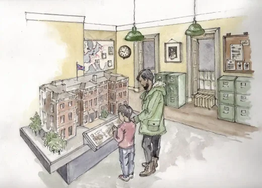 Bản vẽ ngôi nhà nông thôn lịch sử của Trent Park Enfield Bắc Luân Đôn