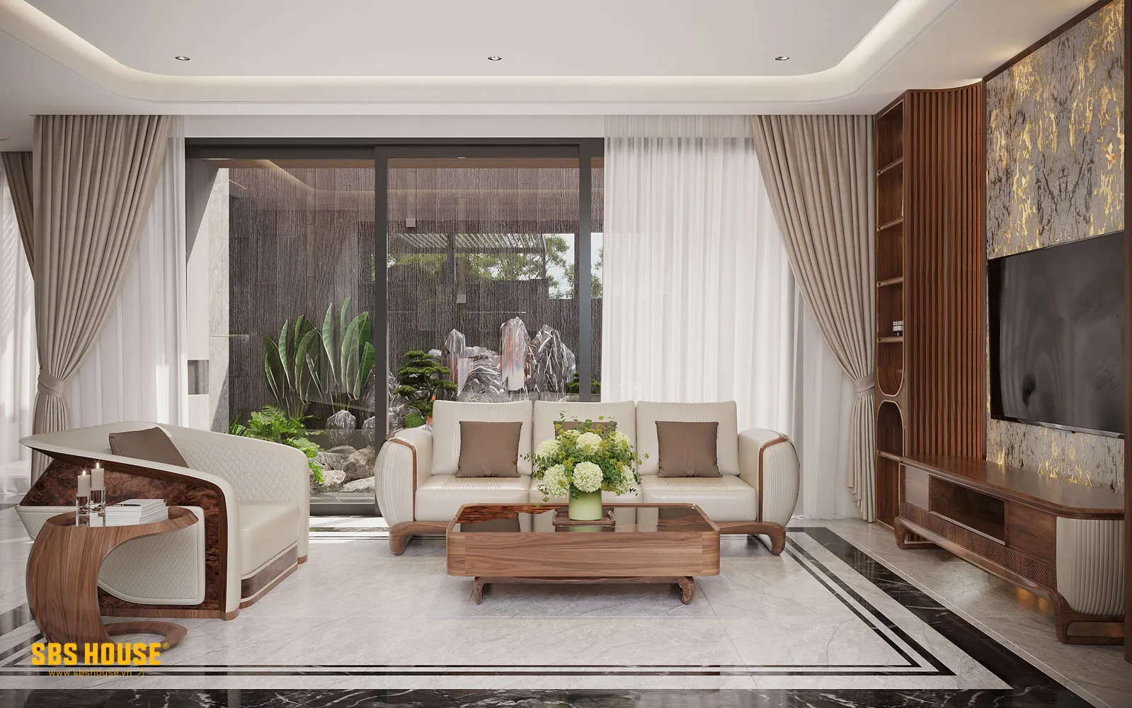  Nội thất được bố trí gọn gàng, liền mạch, đáp ứng trọn vẹn nhu cầu sinh hoạt hằng ngày của gia đình