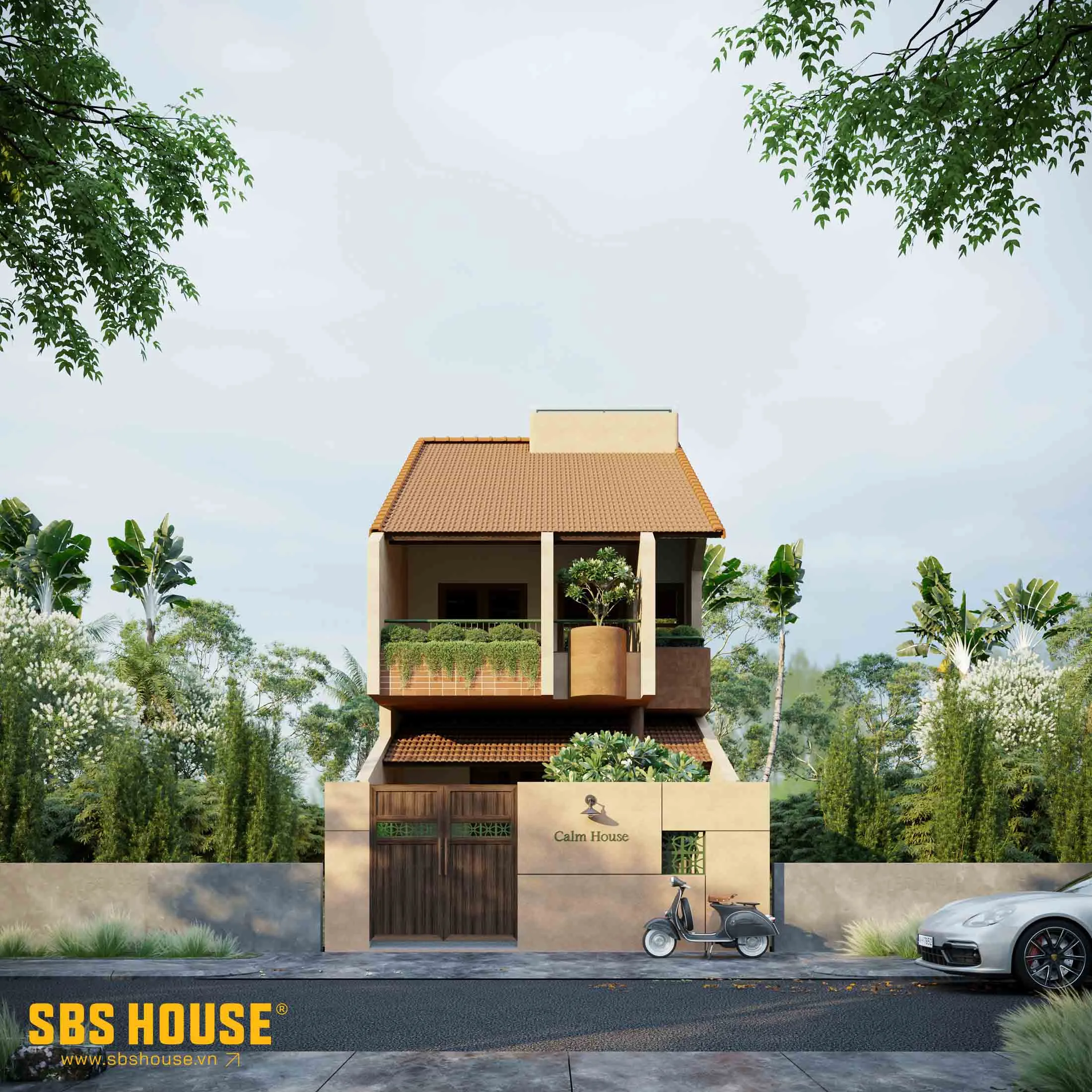 Với công việc bộn bề ở thành phố, ít thời gian dành cho bố mẹ ở quê, CalmHouse là ngôi nhà được người con gái 9X đầu tư thiết kế và xây dựng ở thành phố, với mong muốn được sống cùng với bố mẹ ở thành phố. Chị mong muốn tổ ấm mới vẫn giữ được cảm giác gần gũi như mái nhà thân thuộc đã gắn bó nhiều năm ở quê. 
