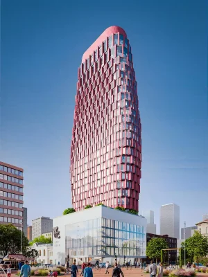 Tòa nhà Rạp chiếu phim Trung tâm Moscow Nga nhìn từ xa