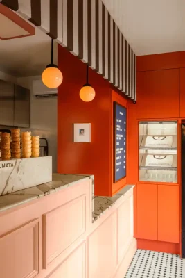 Cửa hàng gelato Dalmata Quầy Montreal Quebec
