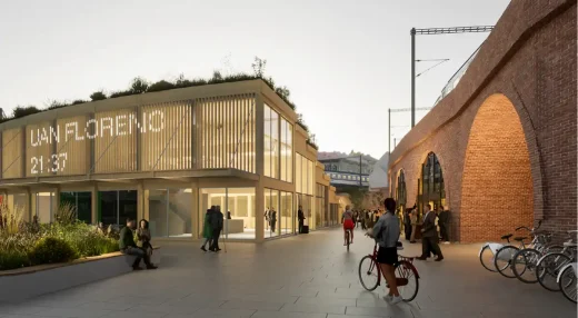 Blue Dot Architecture Bến xe Florenc Thiết kế sảnh làm thủ tục Praha