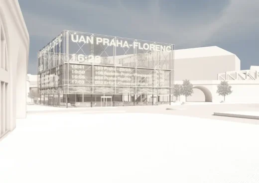Quầy làm thủ tục tại bến xe buýt Kolektiv Florenc Praha