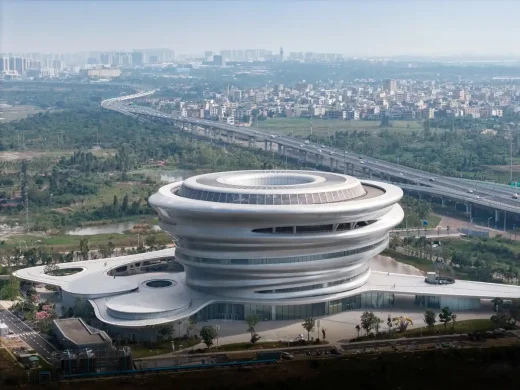 Hainan Science Museum, Haikou, China building aerial view