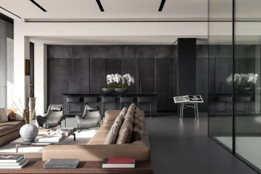 Phòng khách của Helix House Los Angeles California