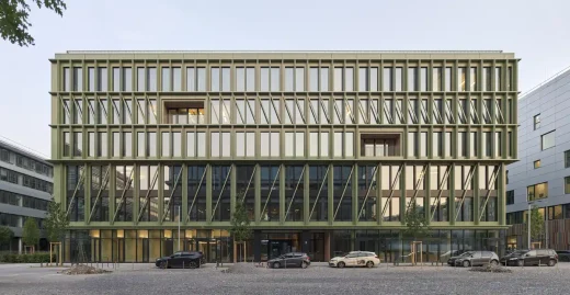 i8, iCampus, tòa nhà văn phòng gỗ lai Werksviertel München