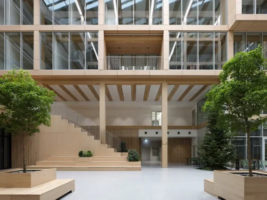 Tòa nhà văn phòng bằng gỗ lai i8 ở Werksviertel, Munich