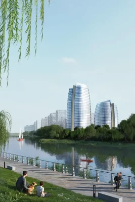 Tòa nhà văn phòng Mnevniki 3 Moscow Nga sông