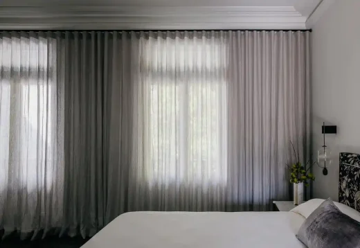 Moncur House Woollahra Sydney NSW bedroom curtails