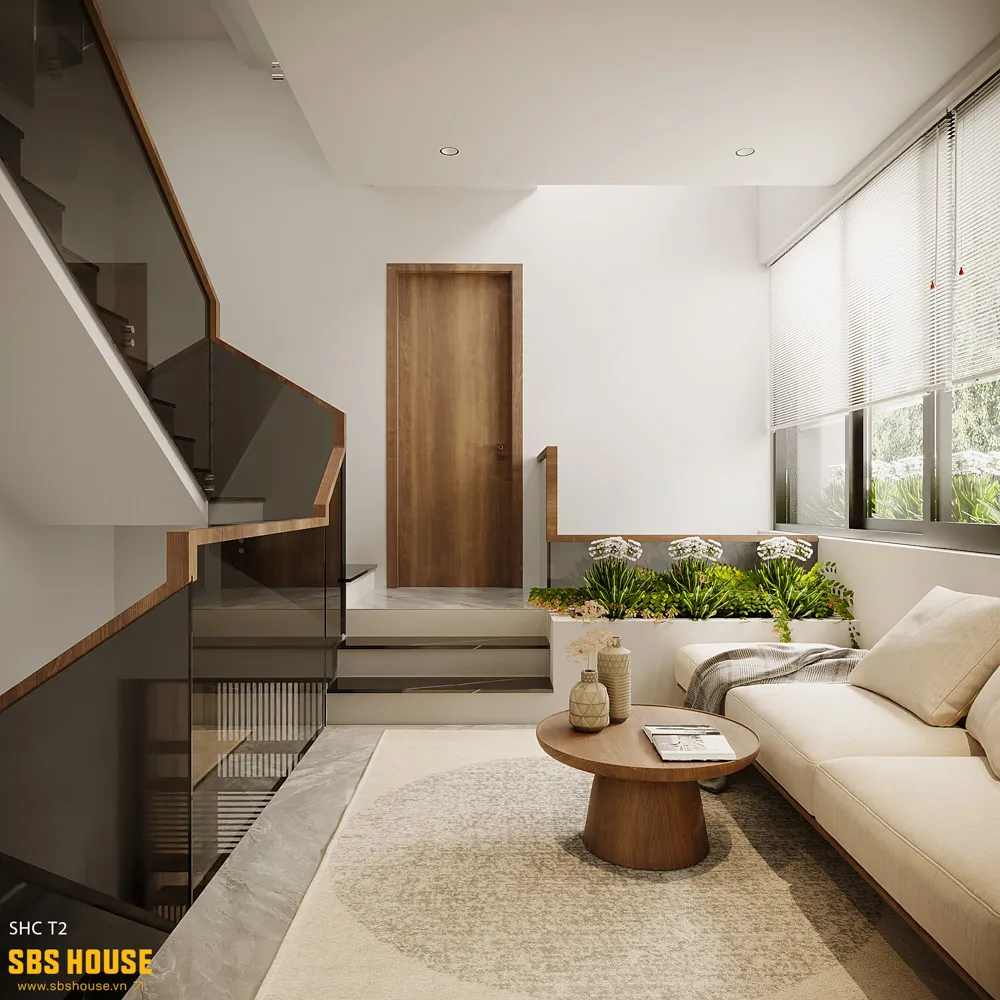 Gam màu sáng trung tính được sử dụng chủ đạo, kết hợp cùng vật liệu hiện đại, tạo nên cảm giác nhẹ nhàng, tinh tế và dễ chịu trong không gian sống.