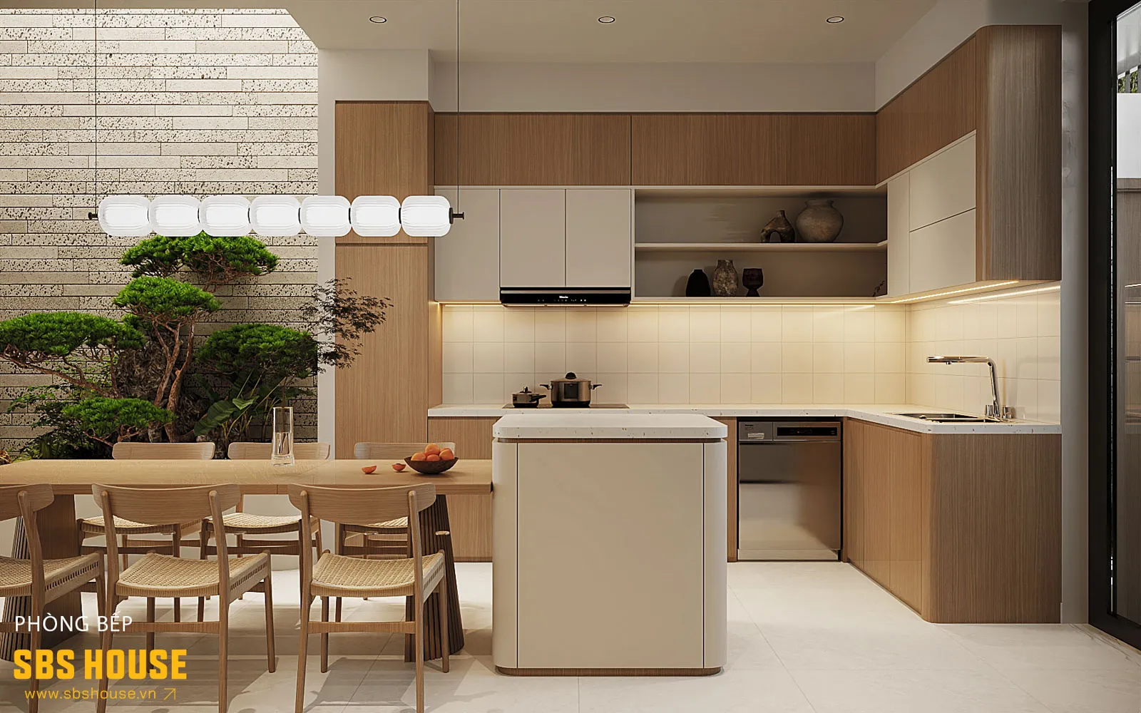 Vật liệu hoàn thiện được lựa chọn theo hướng tinh giản, bền vững và phù hợp với nhu cầu sử dụng lâu dài. 