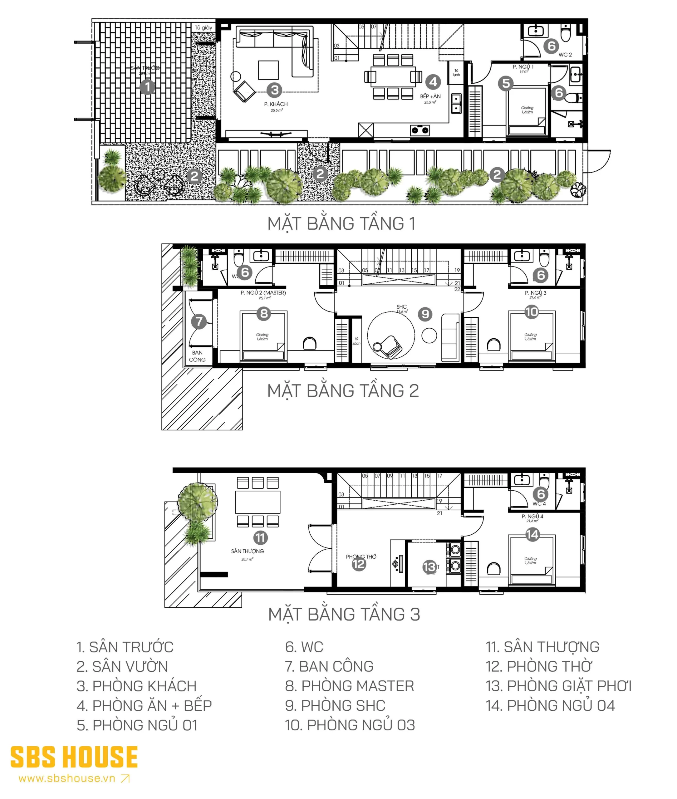Công năng phân tầng hợp lý, phù hợp nếp sống của 3 thế hệ cùng chung sống trong S's House.