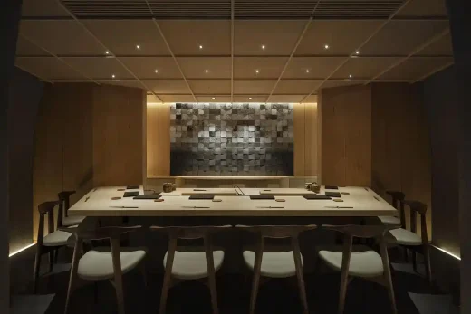 Nội thất nhà hàng Sushi Ichi, thành phố Minato Tokyo 