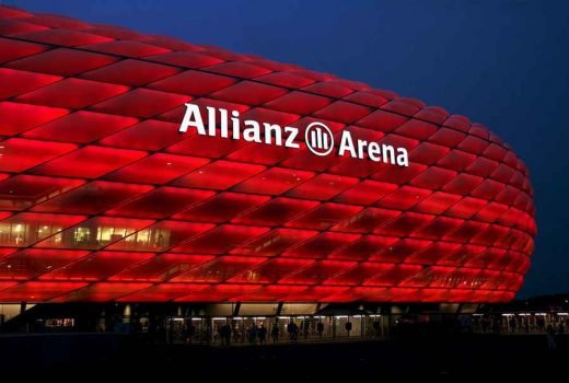 Chiếu sáng mặt tiền tòa nhà Allianz Arena - Tin tức kiến trúc Munich