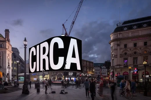 David Hockney at Piccadilly Circus, London, England