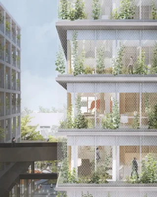 De Teunis trên Papaverweg, mặt tiền lưới Buiksloterham