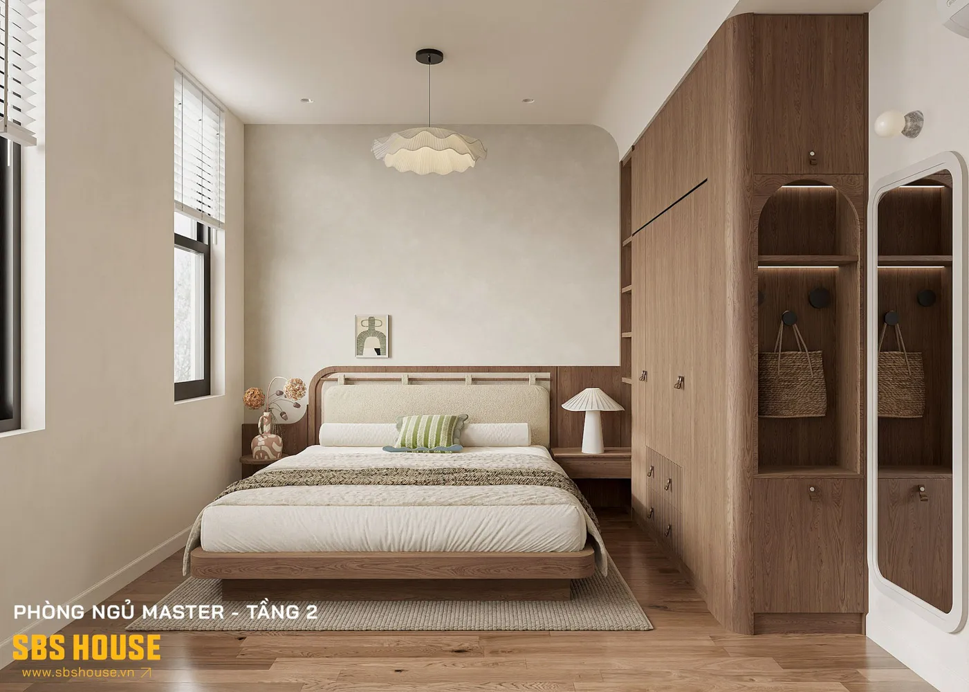 Các đường cong mềm mại giúp cân bằng hình khối kiến trúc và tạo cảm giác dễ chịu trong sinh hoạt. 