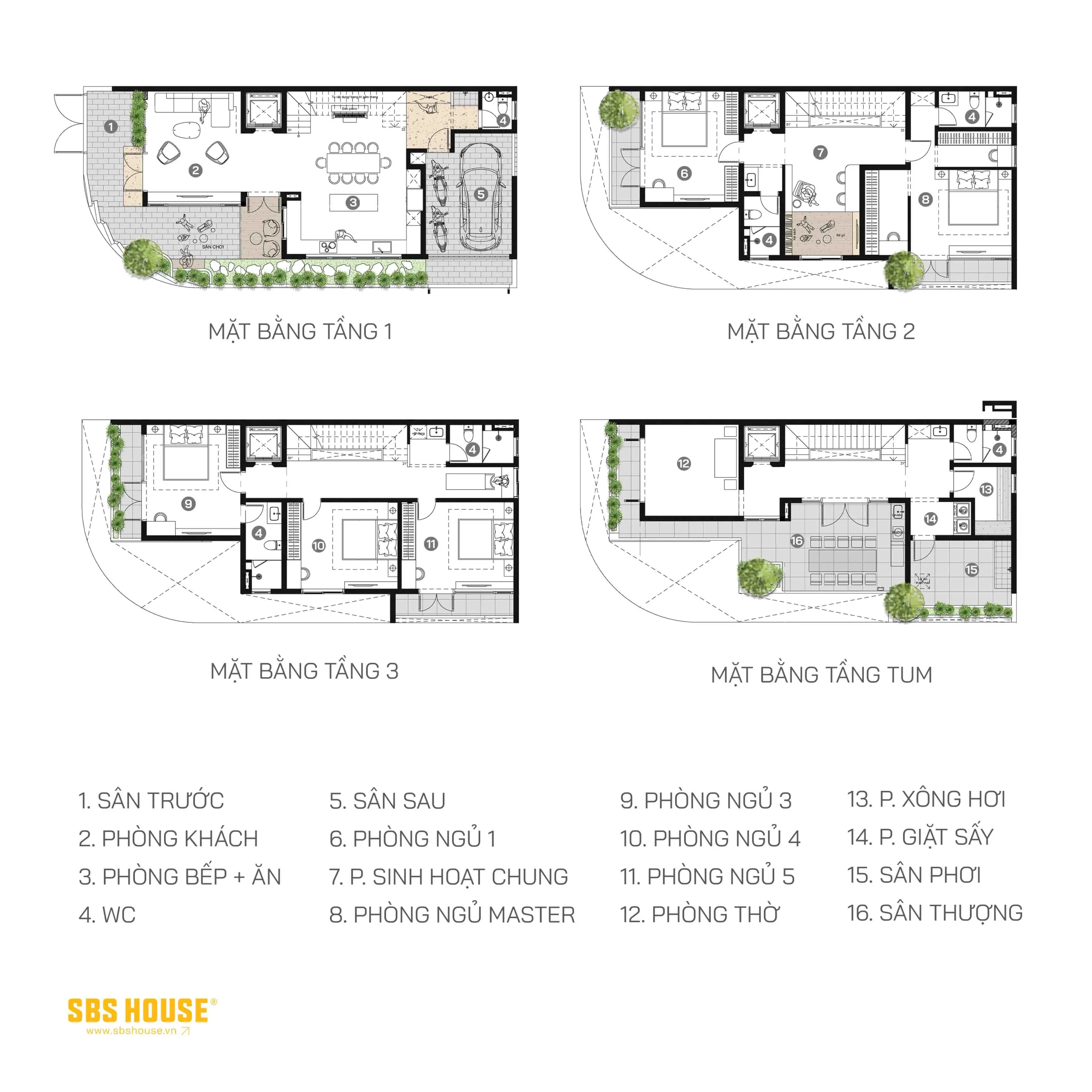 Mỗi không gian trong C’s House đều được tính toán dựa trên thói quen sử dụng thực tế của gia đình, từ lối di chuyển, khu vực sinh hoạt đến những khoảng sân dành cho hoạt động và thư giãn.