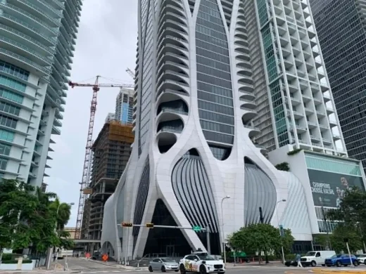 One Thousand Museum Miami tower building by Zaha Hadid Architects