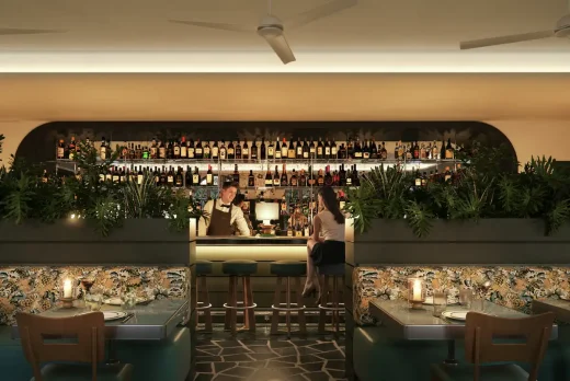 Nội thất quán bar The Warbler Hotel New Orleans, Louisiana