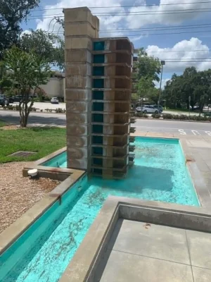 Water sculpture by Frank Lloyd Wright at Child of the Sun Florida, Lakeland, FL