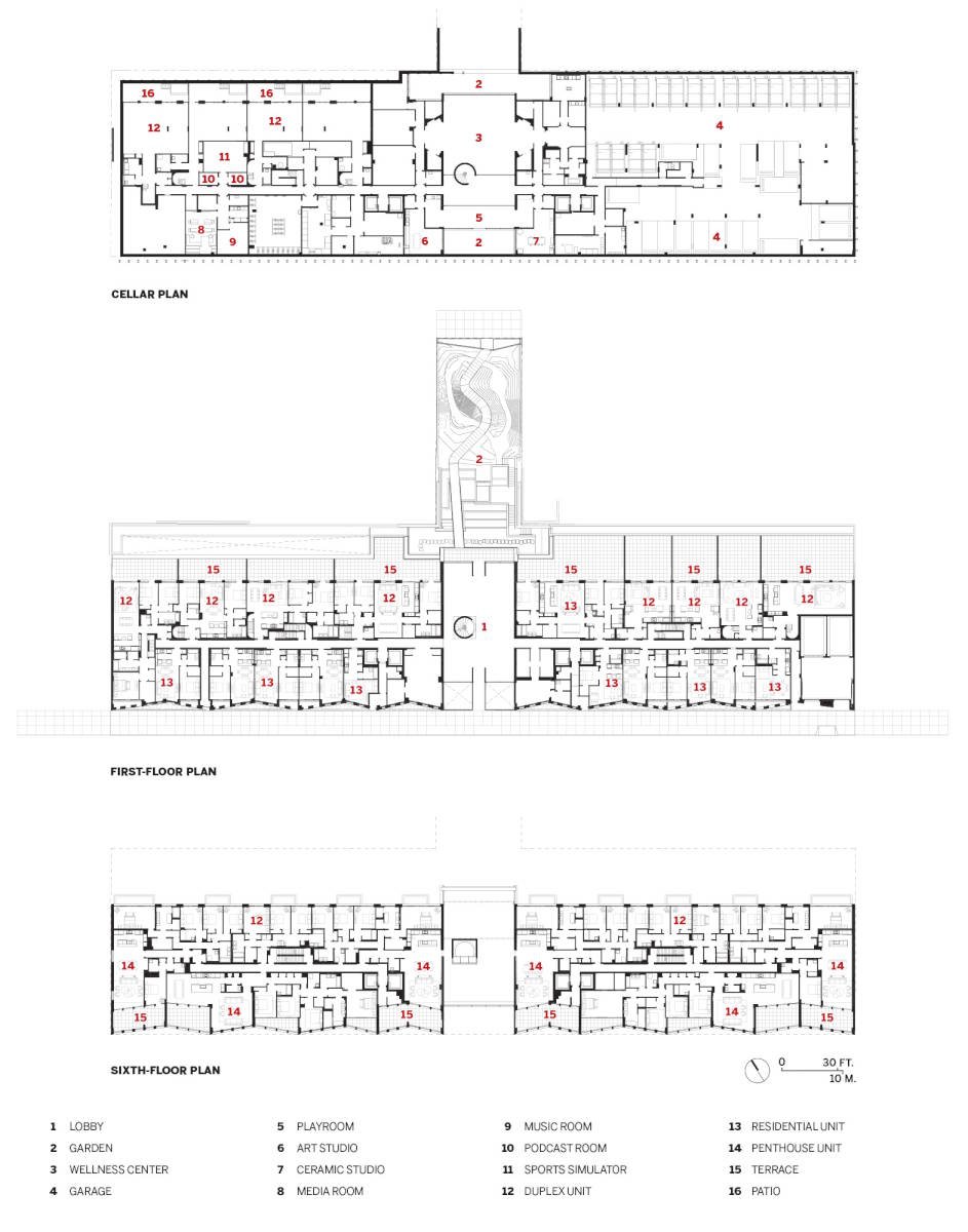 Sơ đồ mặt bằng khu phức hợp Bergen