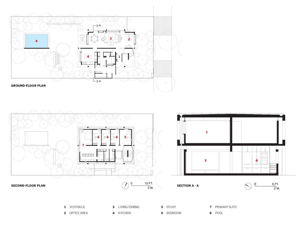 Ngôi nhà của tháng - Casa BL - mặt bằng kiến ​​trúc