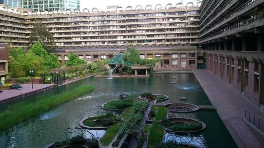 Tòa nhà và cảnh quan Trung tâm Barbican London | www.e-architect.com