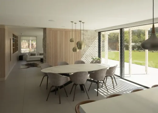 Không gian nội thất phòng ăn Garden House St Andrews