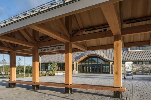 Kiến trúc của Công viên Quốc gia Gateway Center Acadia Maine Hoa Kỳ