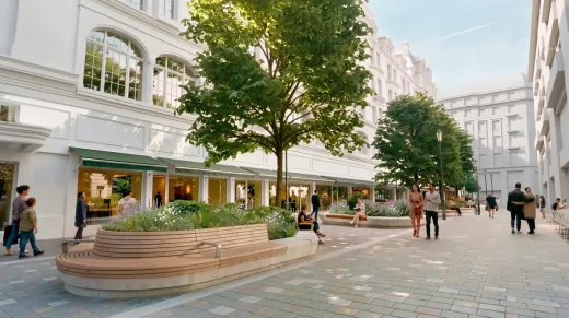 Hans Crescent Knightsbridge đổi mới khu vực công cộng London