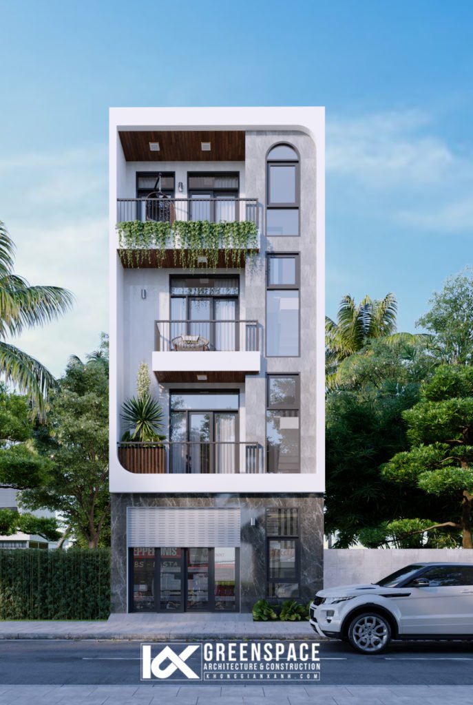 Thiết kế kiến trúc nhà phố 50m2