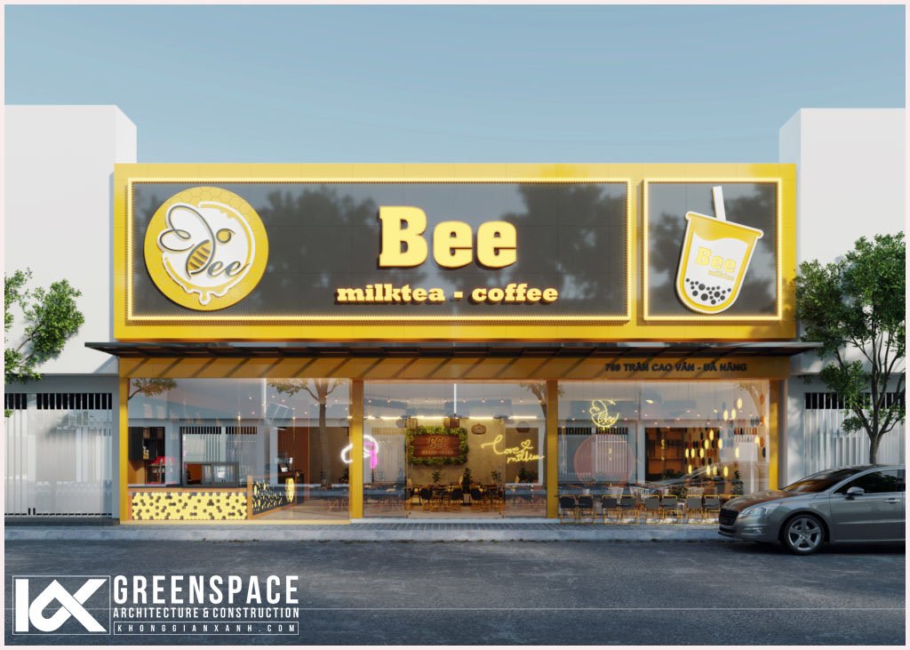 Thiết kế quán trà sữa Bee MilkTea